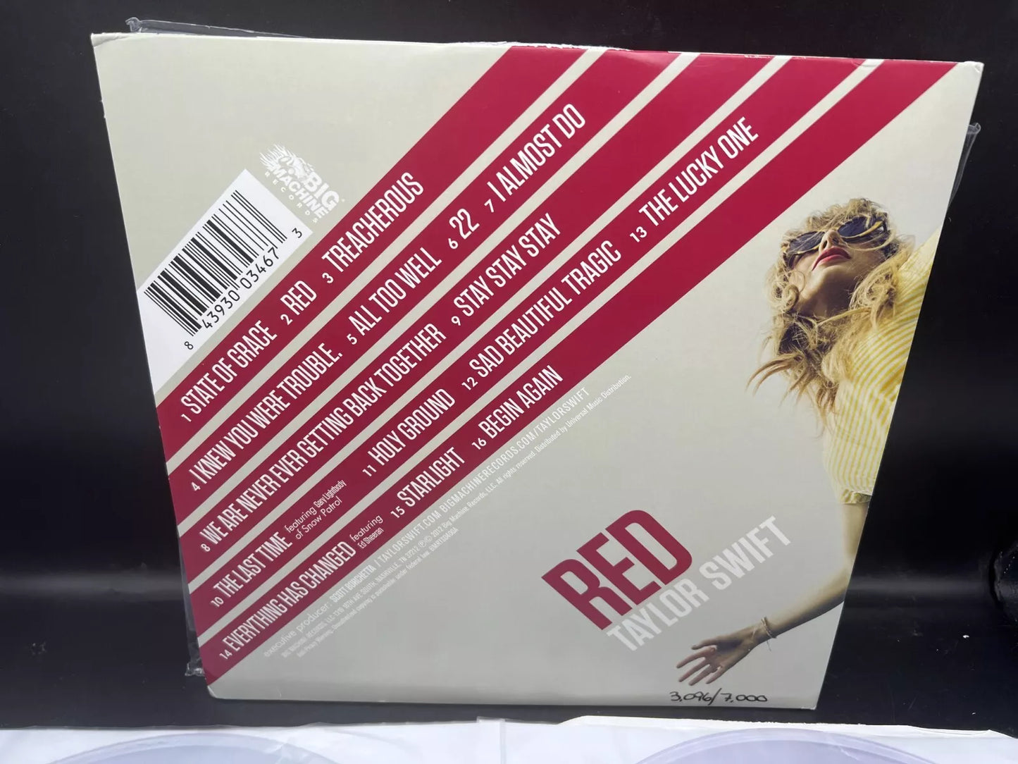 Taylor Swift – RED RSD Exclusive Numbered Limited Clear Vinyl 2LP | US Version | Pop / Rock / Collector’s Edition